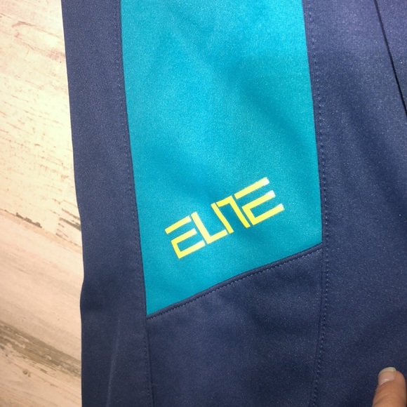Nike elite sweatpants blue and yellow size small gym workout sports sweatpants​​ - Picture 3 of 5